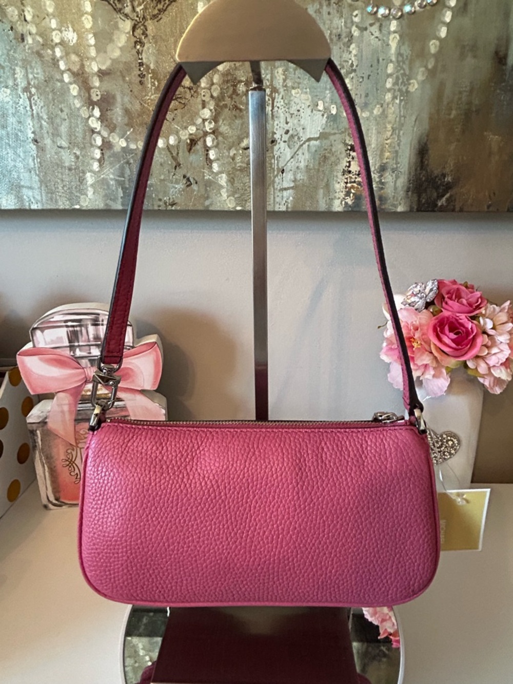 NWT! Michael Kors Zoe Small Leather Convertible Slim Shoulder Bag - Picture 6 of 11